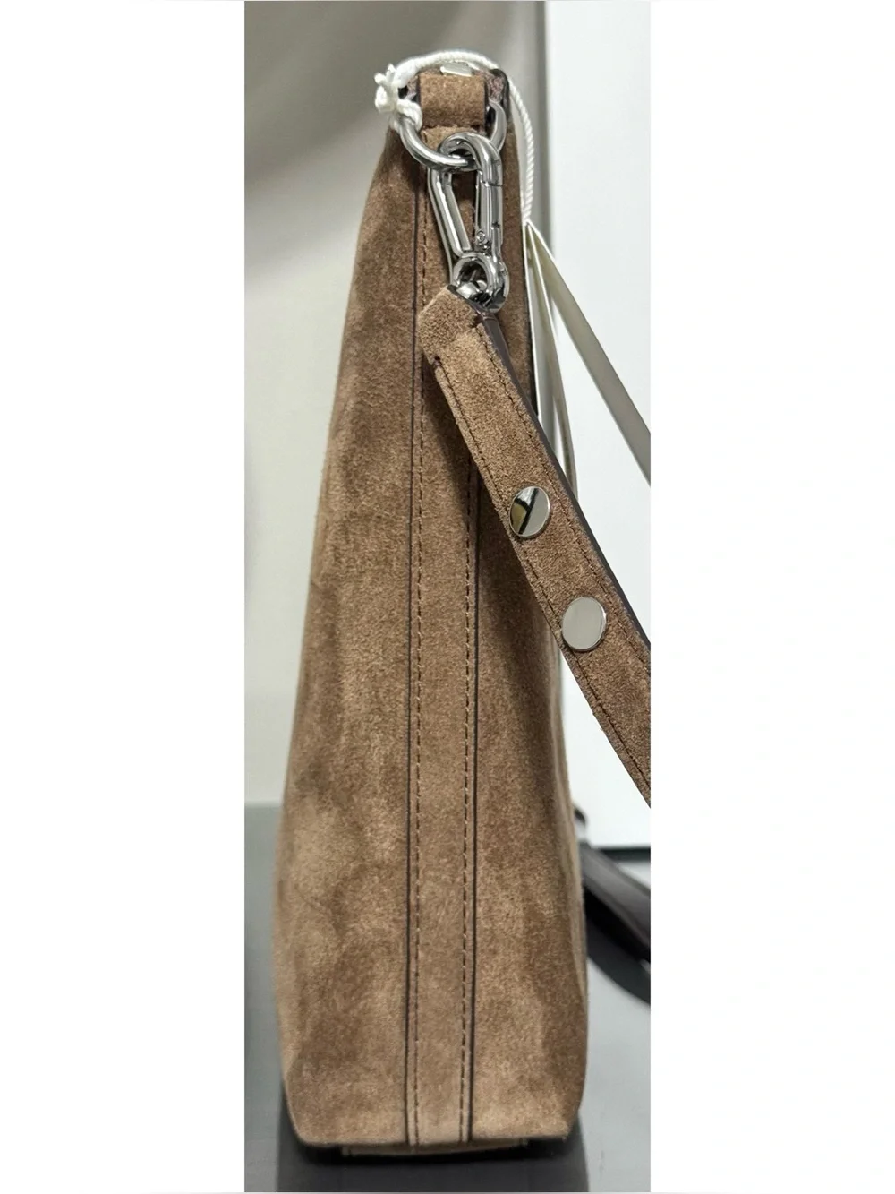TORY BURCH Limited Edition Suede Convertible Crossbody Bag, RIVER ROCK